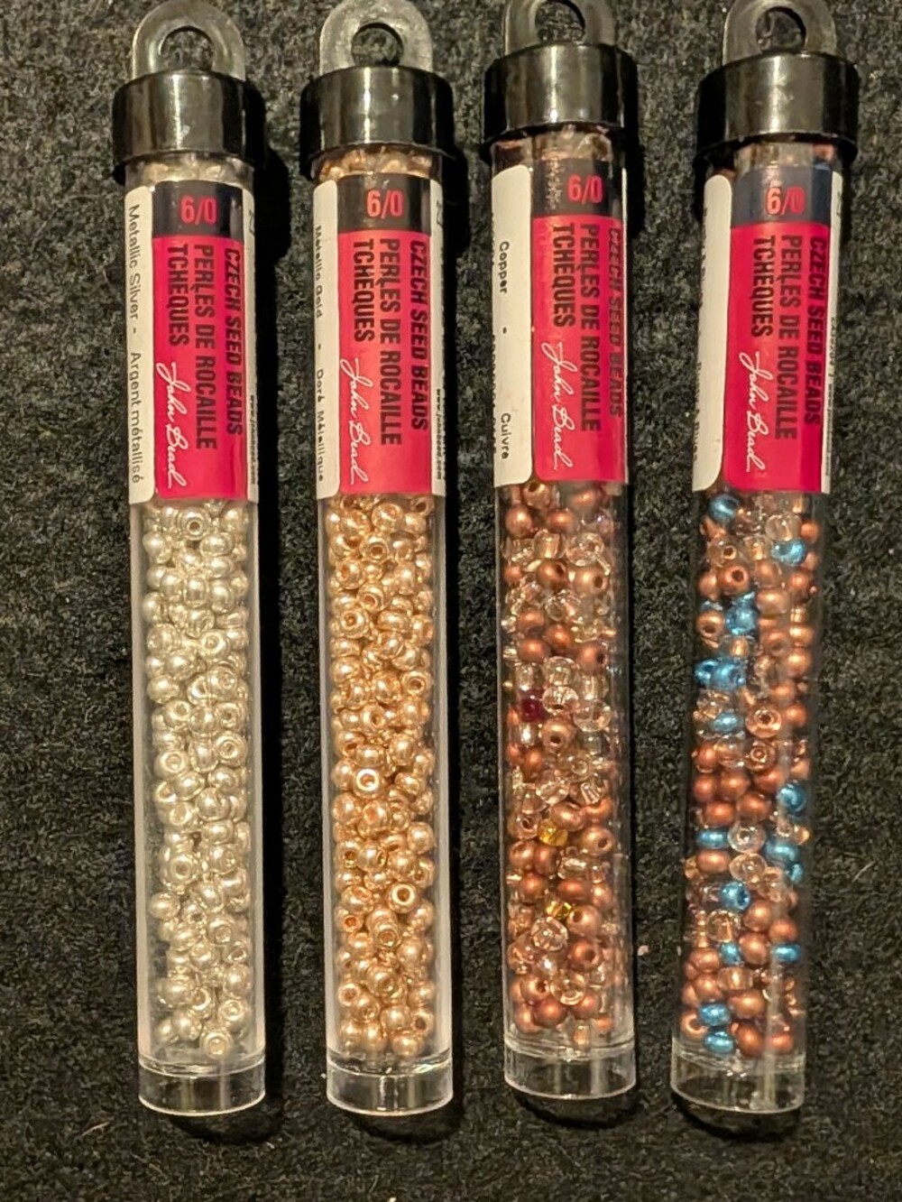 John Bead sz 6/0 Czech Glass Seed Beads 57 Tubes of Matte, Luster, Mix, SL, AB - Picture 2 of 13